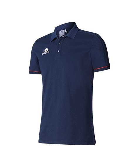 adidas Tiro 17 Poloshirt Dunkelblau Rot 